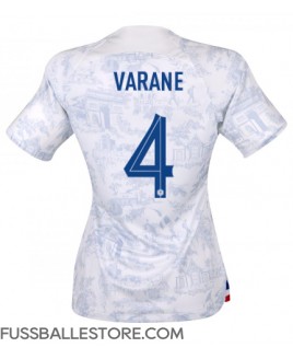 Günstige Frankreich Raphael Varane #4 Auswärtstrikot Damen WM 2022 Kurzarm